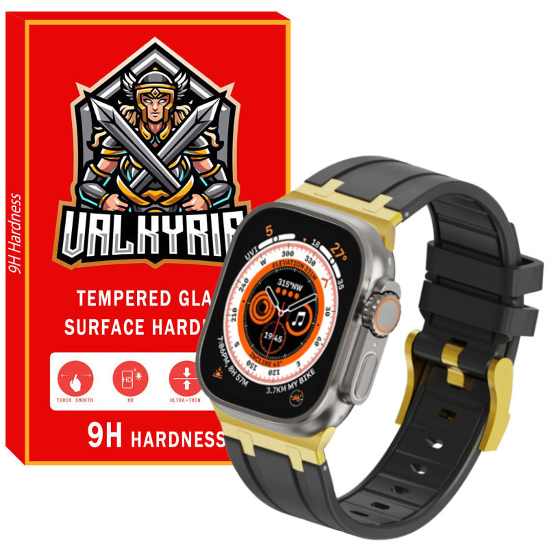 بند والکری مدل Luxury GLD Silicone مناسب برای اپل واچ سری 1/2/3/4/5/6/7/8/9/ SE / ULTRA / ULTRA 2 سایز 42/44/45/49 میلی متری