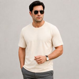 تی شرت مردانه پنبینه مدل نخ پنبه بیسیک