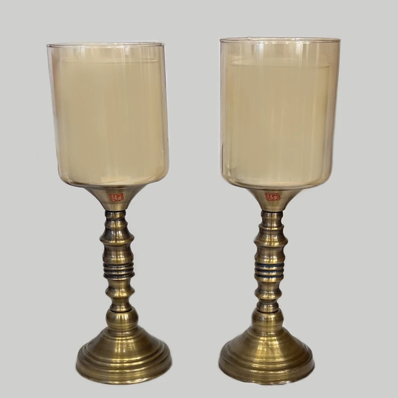 چراغ رومیزی نورهام مدل NHM-STN-2GLS مجموعه ۲ عددی