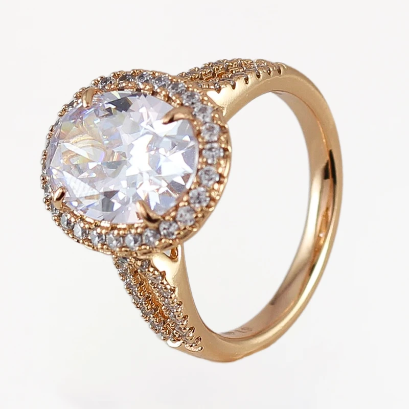 انگشتر زنانه ژوپینگ مدل تک نگین کد AAE484