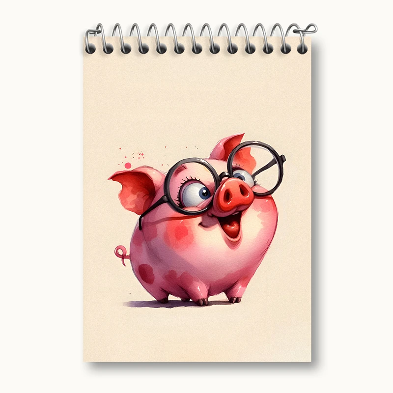 دفتر یادداشت 50 برگ خندالو طرح خوک کیوت کد N5507