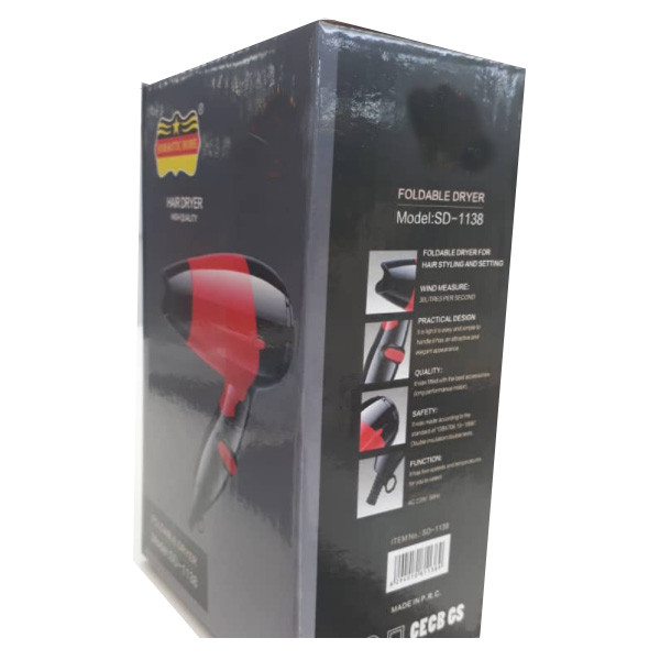سشوار مسافرتی رومانتیک هوم مدل sd-1138 سشوار مسافرتی رومانتیک هوم مدل sd-1138