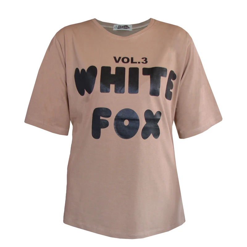 تی‌شرت لانگ آستین کوتاه زنانه مدل فاکس کد A1083_C