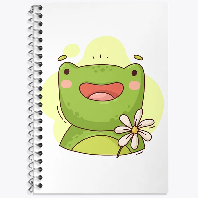 دفتر لغت 50 برگ خندالو طرح قورباغه حیوانات بامزه کد 37176