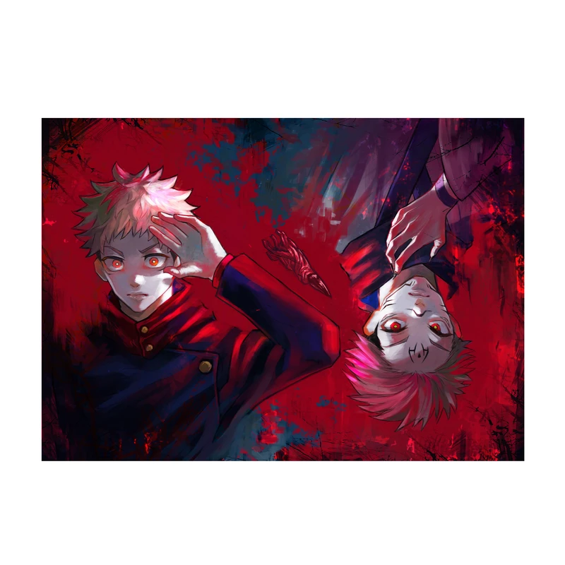 استیکر لپ تاپ و موبایل مدل انیمه طرح جوجوتسو کایسن ایتادوری یوجی jujutsu kaisen yuji itadori کد 654