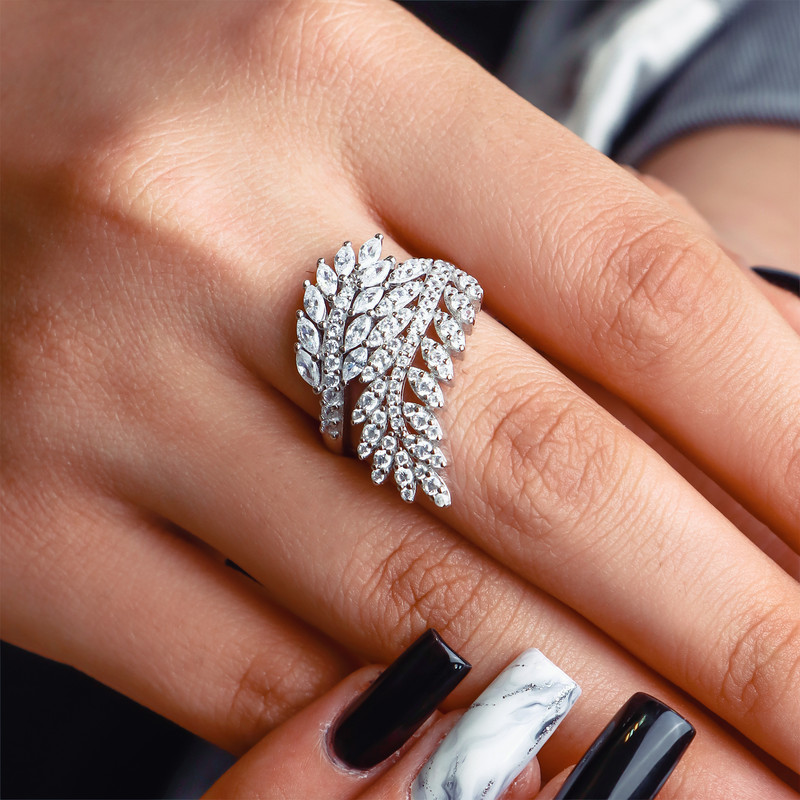 انگشتر نقره زنانه جی تی ای مدل نایس انگشتر نقره زنانه جی تی ای مدل نایس