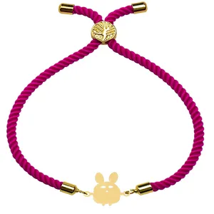 دستبند طلا 18 عیار زنانه الن نار طرح خرگوش مدل N100339