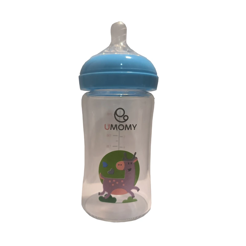 شیشه شیر یومامی طرح گوزن مدل دهانه عریض گنجایش 210 میلی لیتر