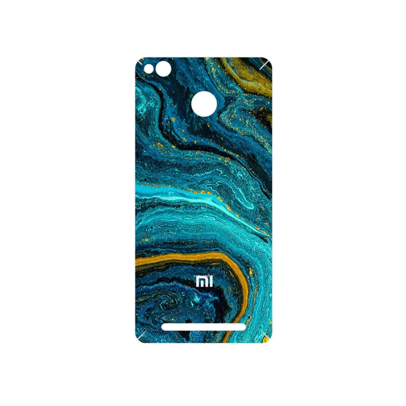 برچسب پوششی ماهوت مدل Turquoise marblewith golden streaks مناسب برای گوشی موبایل شیائومی Redmi 3 Pro