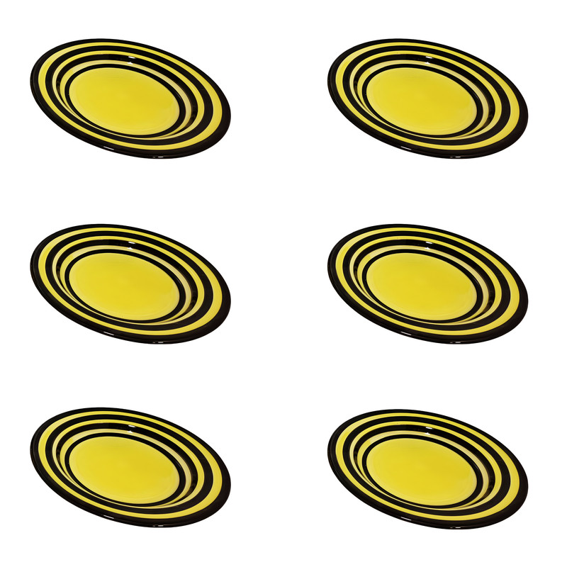 بشقاب خورش خوری مدل زنبوری بسته 6 عددی