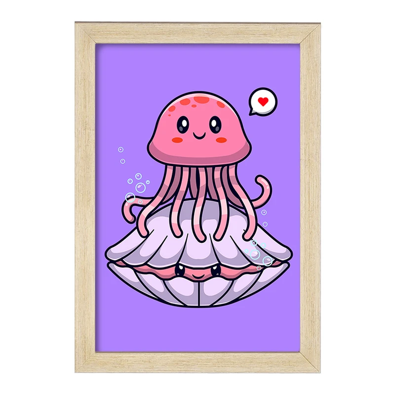 تابلو خندالو مدل حیوانات بامزه عروس دریایی کد 29704