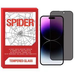 محافظ صفحه نمایش حریم شخصی اسپایدر مدل PRV-S مناسب برای گوشی موبایل اپل Iphone 14 Pro 