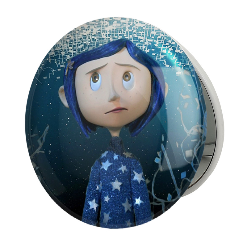 آینه جیبی خندالو طرح کورالاین Coraline مدل تاشو کد 20783 