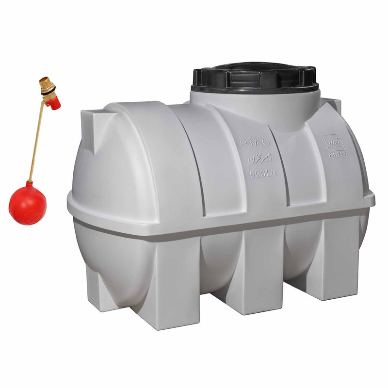 مخزن آب افقی 500 لیتر پلیمر مخزن مدل PM500HF