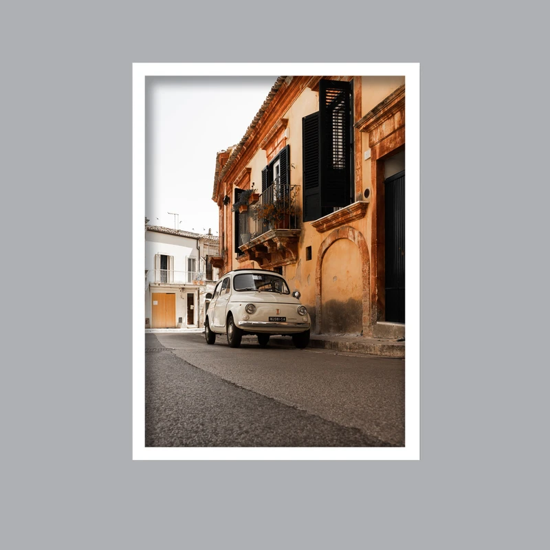 تابلو لیلیان طرح ماشین کد LA-G10216 فریم سفید