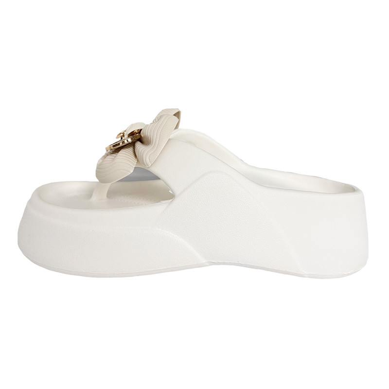 دمپایی لاانگشتی زنانه پاپا مدل آوین کد 777 رنگ سفید