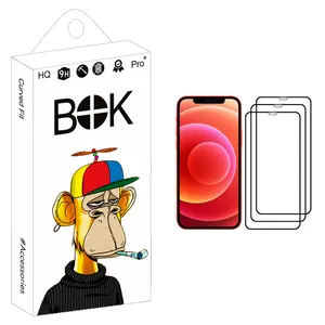 BOK +HD Screen Protector For Apple iphone 12 pro Pack Of 3