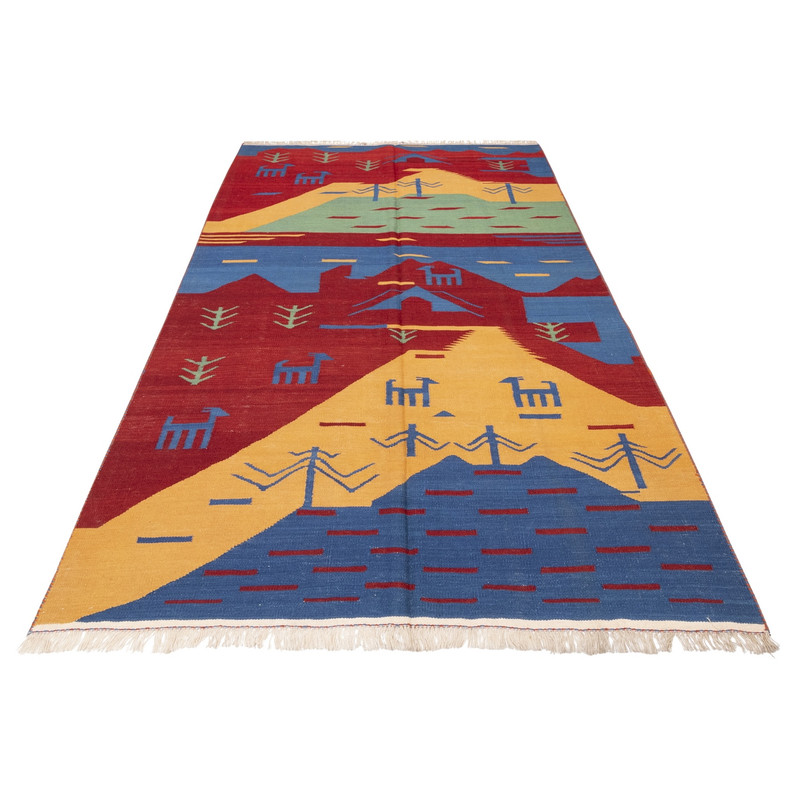 گلیم دستباف سه و نیم متری سی پرشیا کد 171696