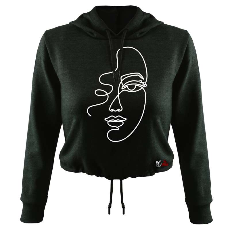 هودی زنانه مدل چهره کد T11 رنگ نوک مدادی 