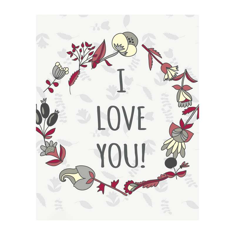 کارت پستال ماهتاب طرح i love you کد 2796