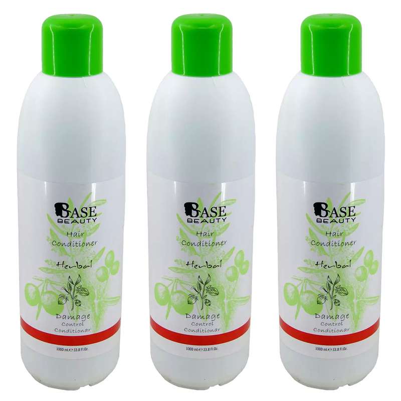 نرم کننده مو بیس بیوتی مدل Herbal2 حجم 1000 میلی لیتر مجموعه 3 عددی