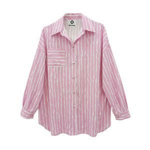 شومیز آستین بلند یقه برگردان زنانه ماه پوش مدل 1404 رنگ صورتی