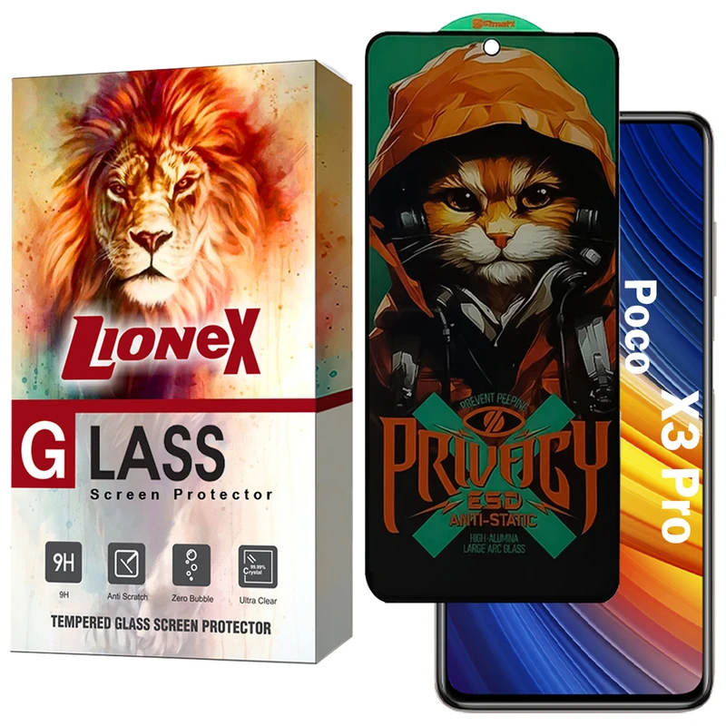 محافظ صفحه نمایش لایونکس مدل CATPRVL مناسب برای گوشی موبایل شیائومی Poco X3 Pro