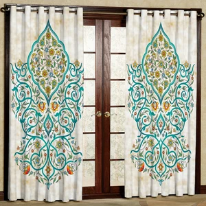 پرده مدل هازان پانچی کد 4190 سایز 140x200 سانتی متر