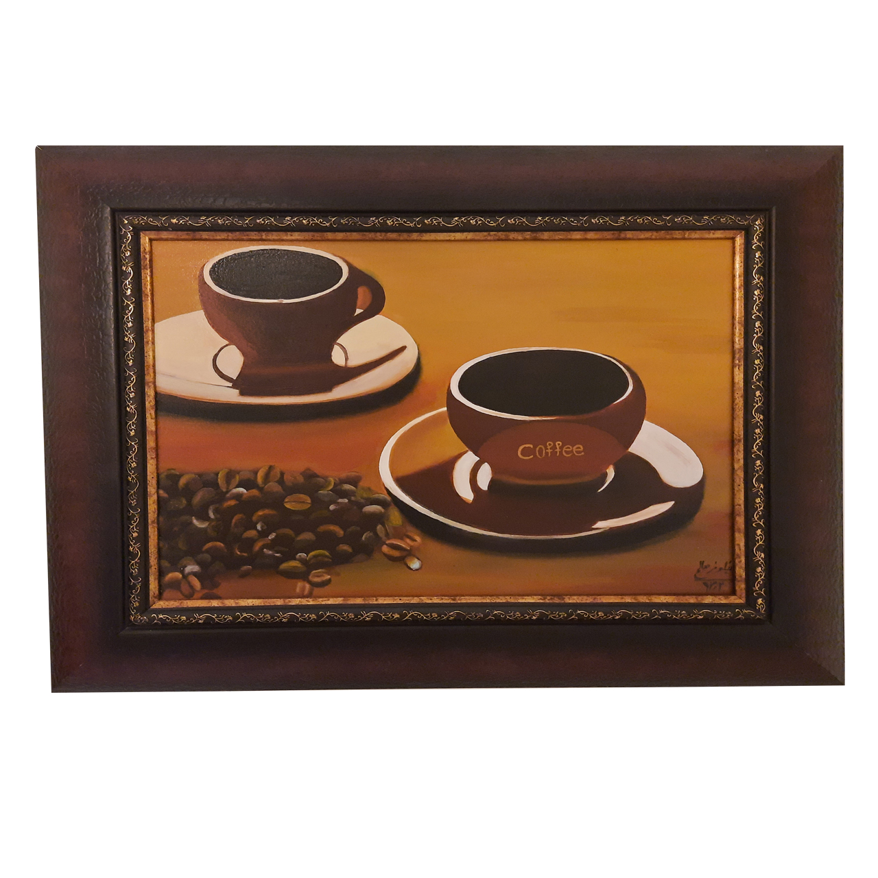 تابلو نقاشی رنگ روغن مدل قهوه
