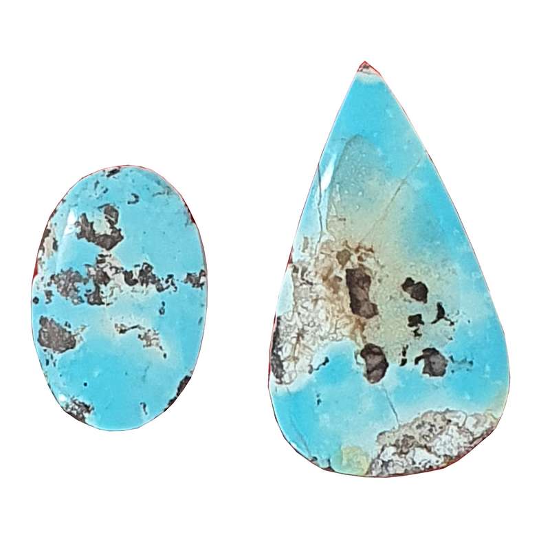 سنگ فیروزه نیشابور کد CZN5009 مجموعه 2 عددی