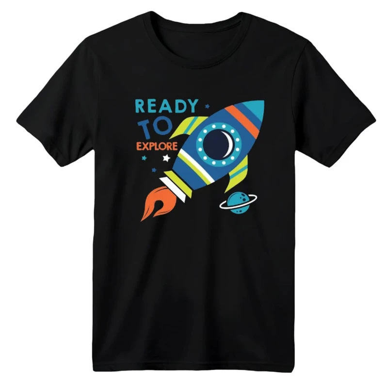 تی شرت آستین کوتاه بچگانه مدل فضانورد کد ۱۵