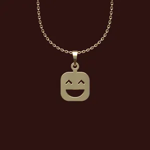 گردنبند طلا 18 عیار زنانه مدوپد مدل ایموجی کد X2-1-1079