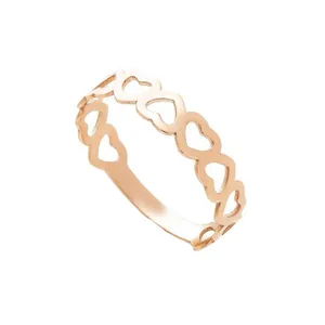  انگشتر طلا 18 عیار زنانه قیراط طرح قلب کد GH2471