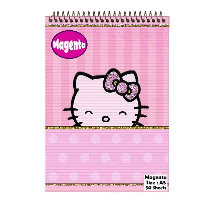 دفتر نقاشی مجنتا طرح کیتی کد 0092