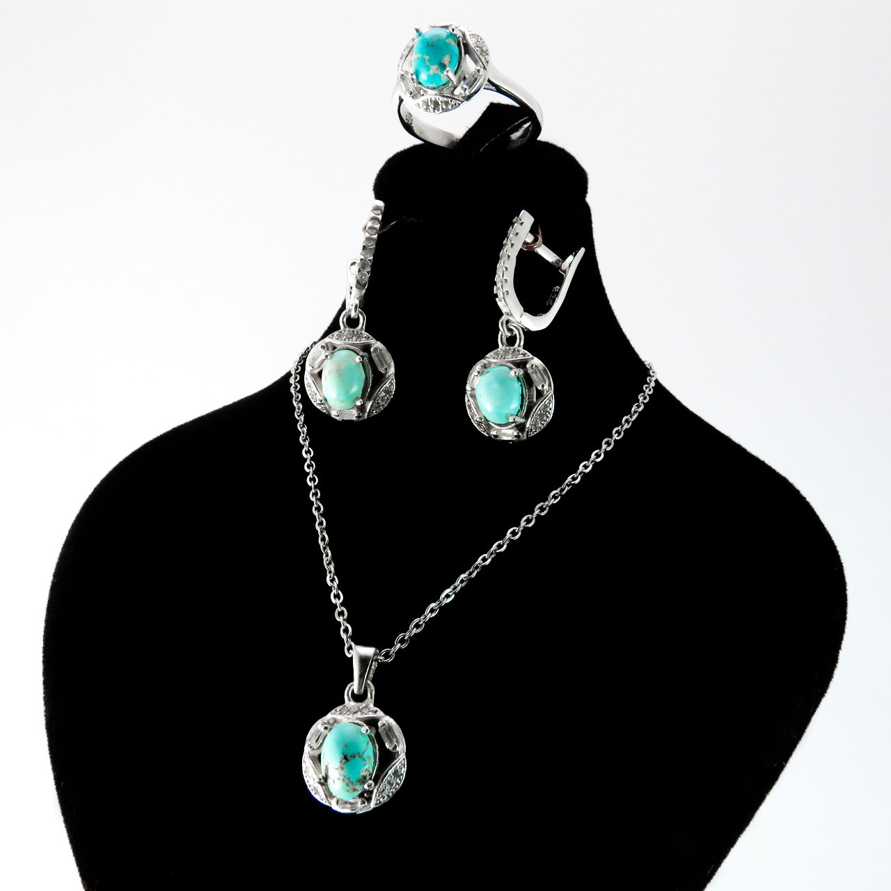 نیم ست نقره زنانه کد AV029