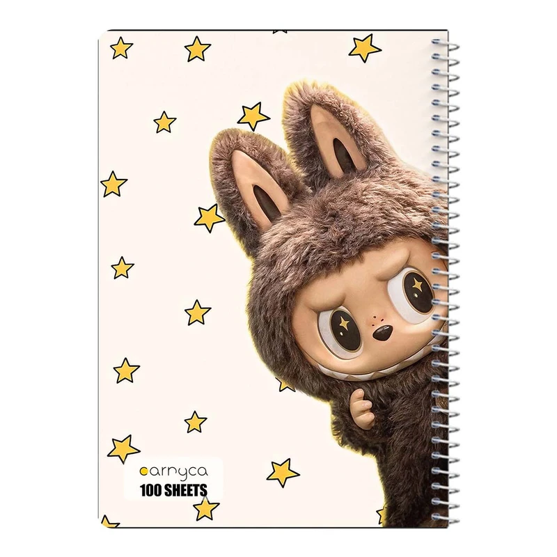 دفتر مشق 100 برگ سیمی کارنیکا طرح لابوبو Labubu کد 29910