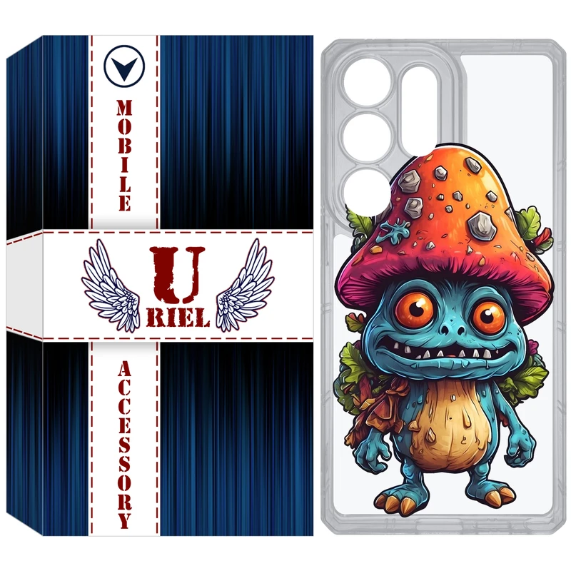 کاور یوریل مدل Clear کد 47 طرح قارچ مناسب برای گوشی موبایل سامسونگ Galaxy S25 Ultra