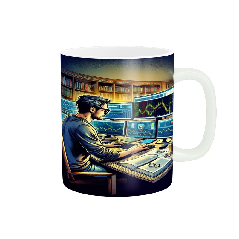 ماگ پادآفرین مدل ترید بورس بازارمالی تریدر کد p2945