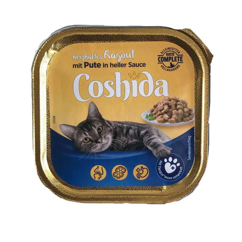 کنسرو غذای گربه کوشیدا مدل mit pute in heller sauce وزن 100 گرم