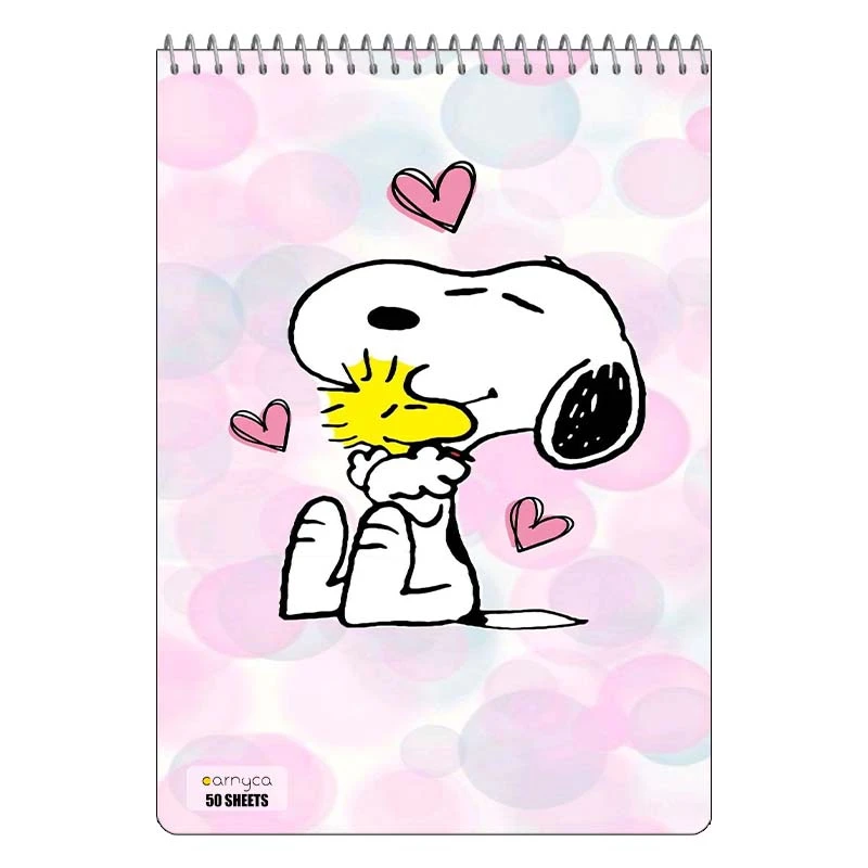 دفتر نقاشی 50 برگ سیمی کارنیکا طرح فیلم بادام زمینی ها مدل The Peanuts کد 19567