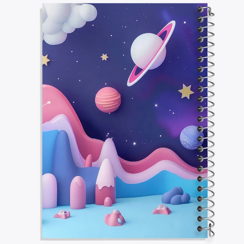 دفتر لیست خرید 50 برگ خندالو طرح فضایی کد N2253