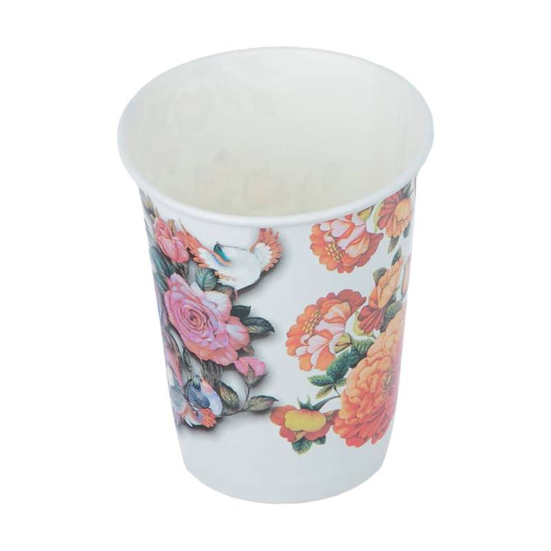 لیوان یکبار مصرف تیروژ مدل کاغذی کد LIVK25A بسته 25 عددی