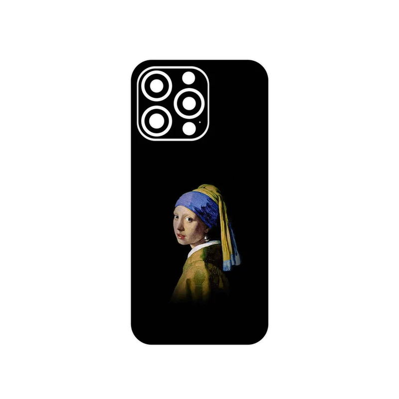 برچسب پوششی ماهوت مدل Girl with a Pearl Earring of Vermeer مناسب برای گوشی موبایل اپل iphone 13 Pro
