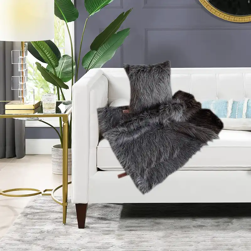 کوسن تیگران مفشوو مدل ساده به همراه شال مبل