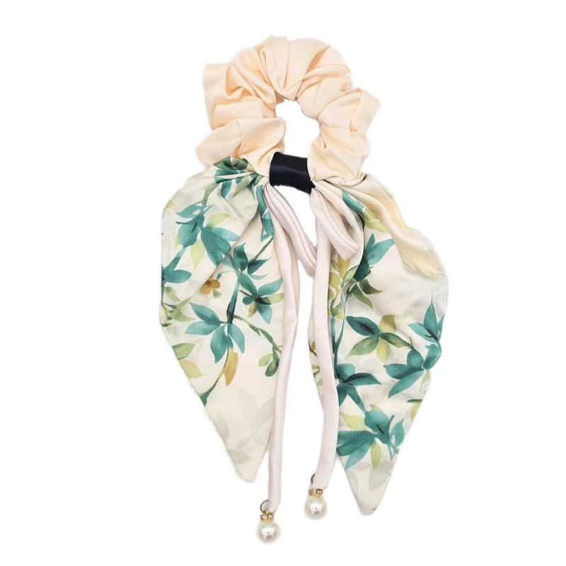 کش مو زنانه مدل کراواتی آویزدار کد brg L677