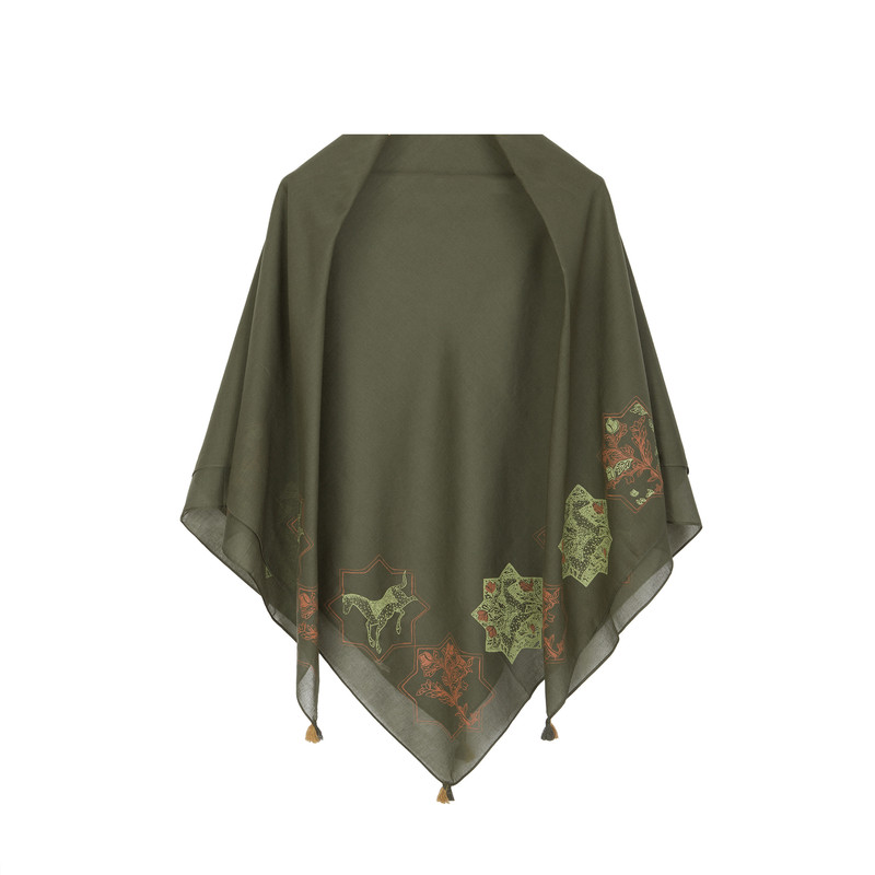 روسری زنانه گدار مدل رخش رنگ سبز سدری