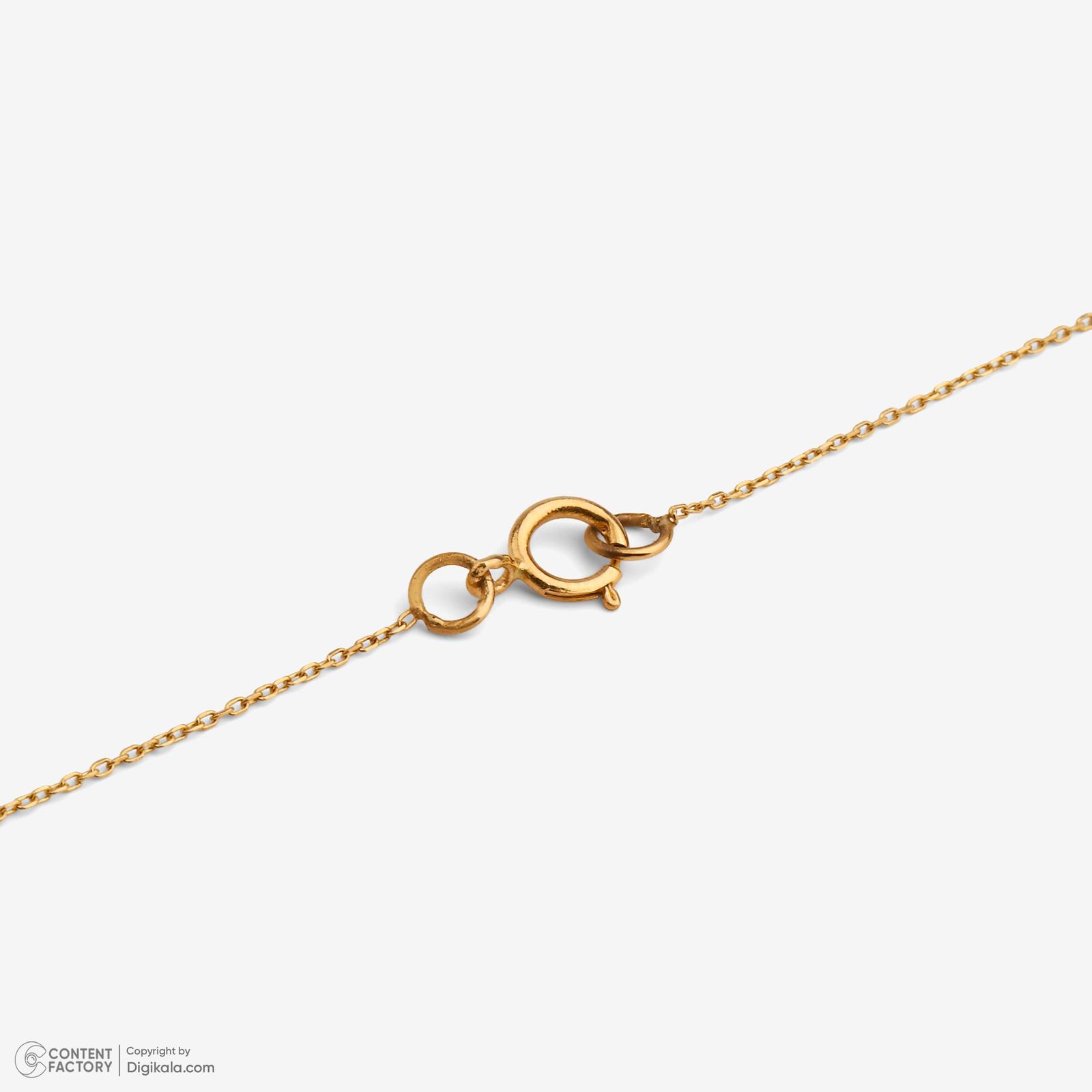 گردنبند طلا 18 عیار زنانه با زنجیر حلقهای (فلامینگو) وی گالری مدل تک گوی کد NC4047 - - 2