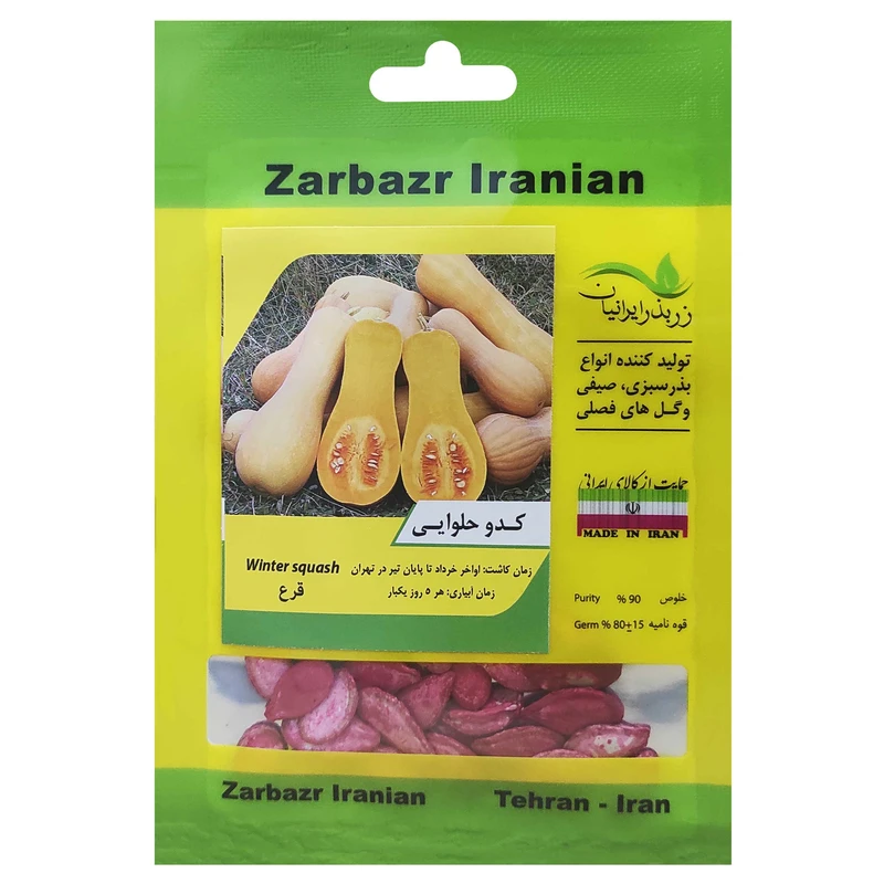 بذر کدو حلوایی زر بذر ایرانیان کد ZBP-36