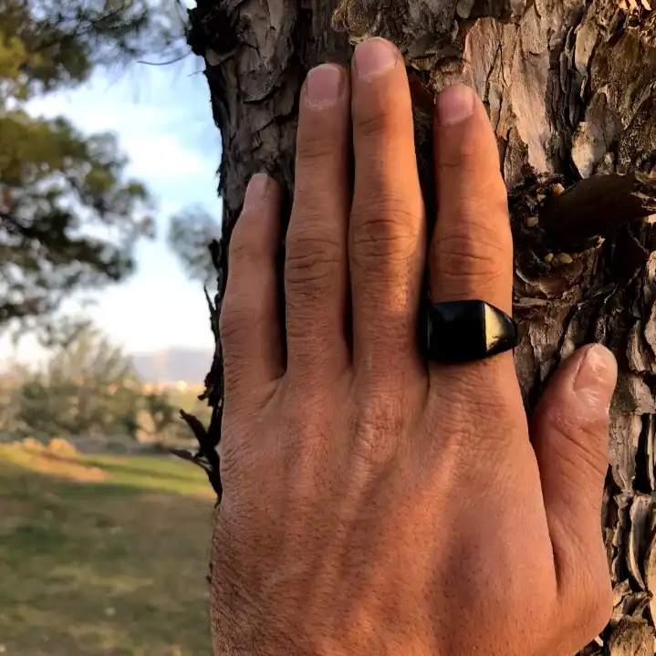 انگشتر مردانه مدل مربع 2