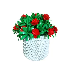 گلدان به همراه گل مصنوعی مدل نوروز کد S99